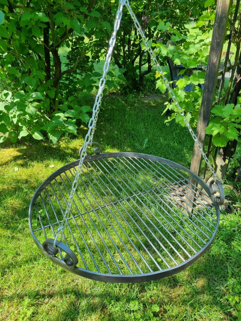Ruszt grillowy 60 cm stalowy, ręcznie wykonany, bez powłok, trwały i bezpieczny.