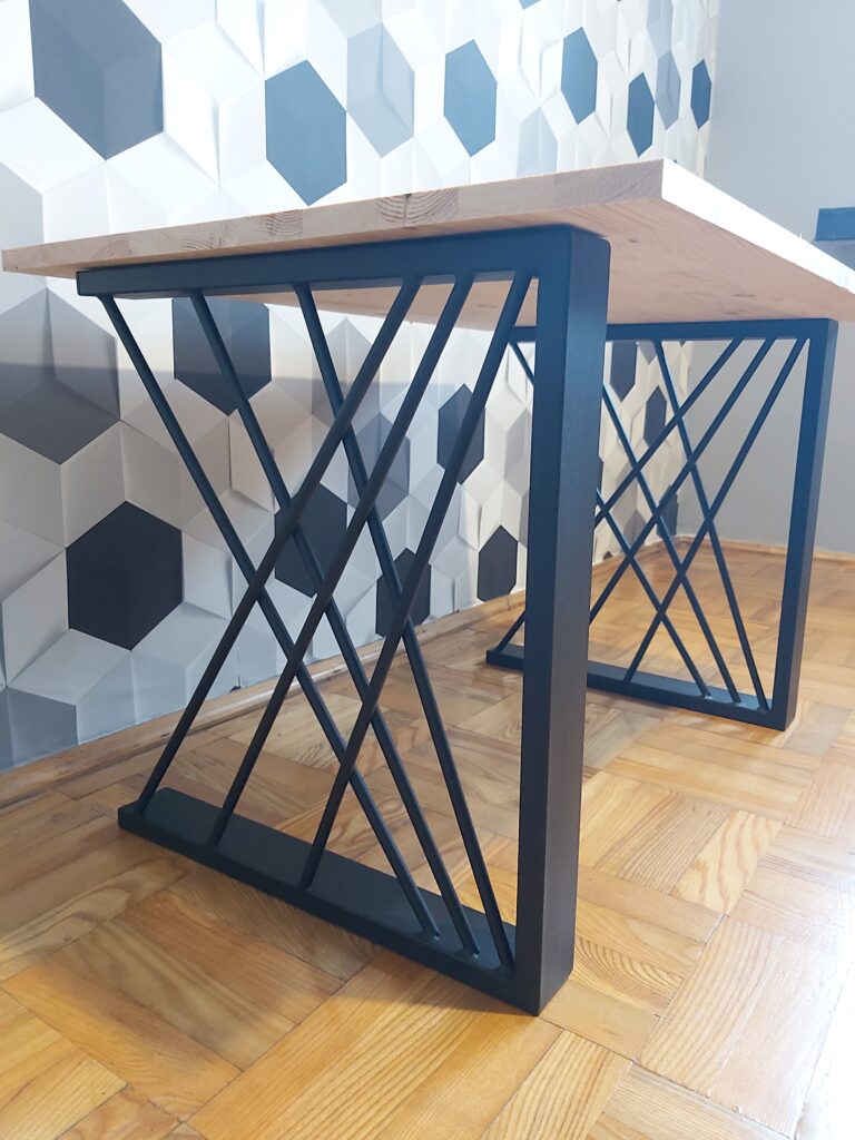 Eleganckie nogi loft do blatów drewnianych, szklanych, marmurowych, solidne i ręcznie wykonane.