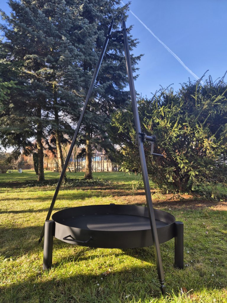 Solidne palenisko ogrodowe 100 cm, stal 3 mm, malowane żaroodporną farbą, ręczna robota.