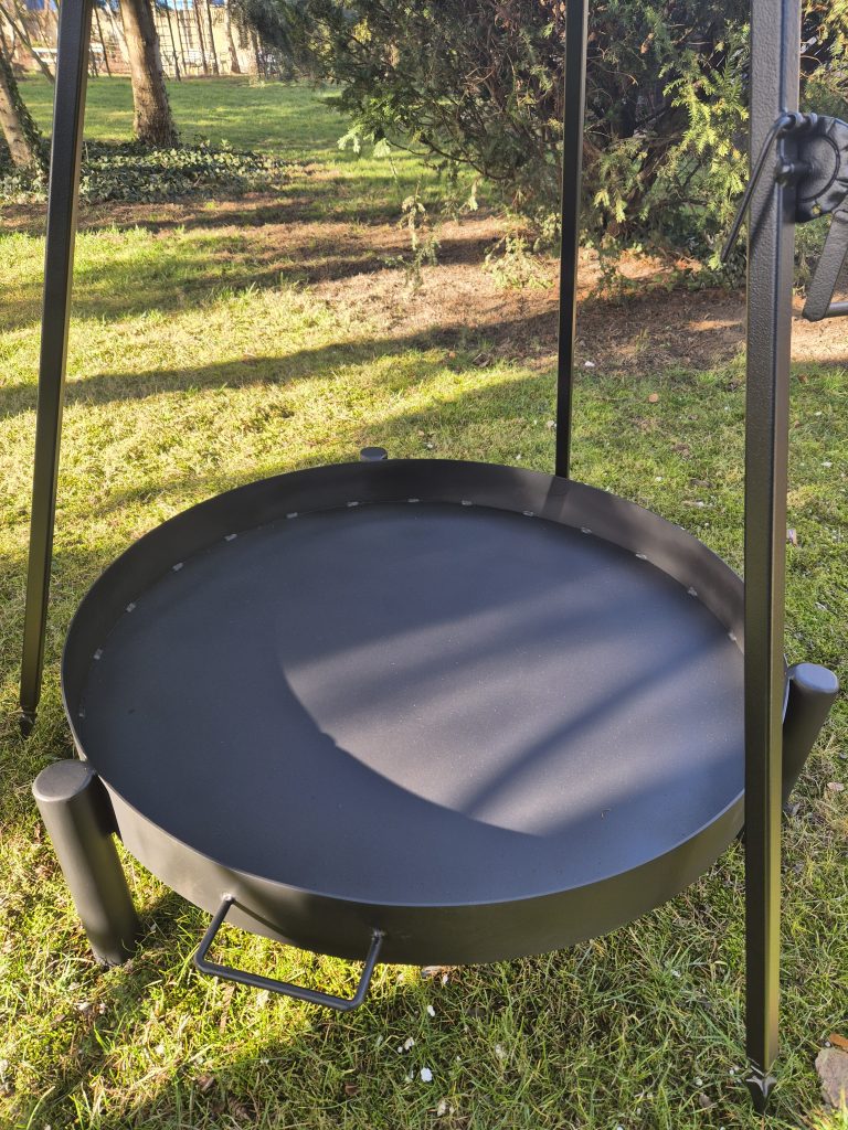 Wielkie palenisko ogrodowe 100 cm, stal 3 mm, malowane żaroodporną farbą, ręczna robota.